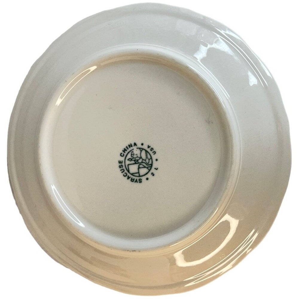 Vintage Syracuse China Restaurant Dinner Plate Grecian Pattern Scalloped 9 Inch - Picture 5 of 6